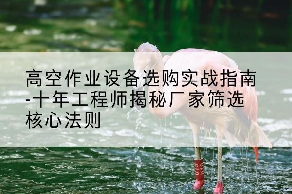 红古剪叉式升降机厂家-高空作业设备选购实战指南-十年工程师揭秘厂家筛选核心法则